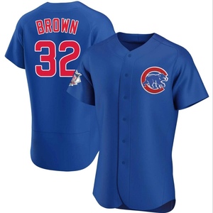 Men's Chicago Cubs Ben Brown Authentic Brown Royal Alternate Jersey