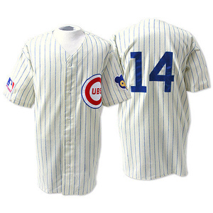 Men's Chicago Cubs Ernie Banks Replica Cream 1969 Throwback Jersey