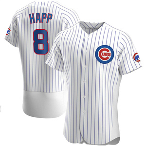 Men's Chicago Cubs Ian Happ Authentic White Home Jersey