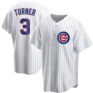Men's Chicago Cubs Justin Turner Replica White Home Jersey
