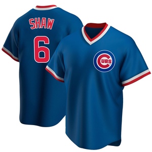 Men's Chicago Cubs Matt Shaw Replica Royal Road Cooperstown Collection Jersey