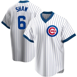 Men's Chicago Cubs Matt Shaw Replica White Home Cooperstown Collection Jersey