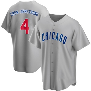 Men's Chicago Cubs Pete Crow-Armstrong Replica Gray Road Jersey