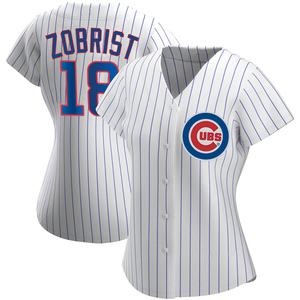 Women's Chicago Cubs Ben Zobrist Authentic White Home Jersey