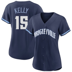 Women's Chicago Cubs Carson Kelly Authentic Navy 2021 City Connect Jersey