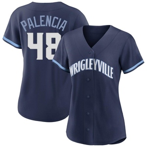 Women's Chicago Cubs Daniel Palencia Authentic Navy 2021 City Connect Jersey